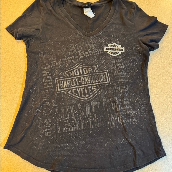 Harley-Davidson Tops - Harley-Davidson Charcoal V-Neck Tee